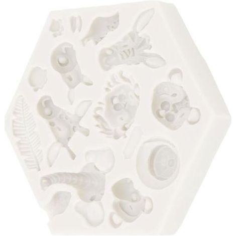 Silikonform, niedliche Dschungel-Safari-Tierkuchenform, leicht zu entformen, flexible Backform, Kuchendekoration für Fondant, Schokolade, DIY (1/5)