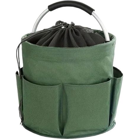 Panier pliable pour extérieur - corbeille de jardin et pique-nique, vert (1/5)