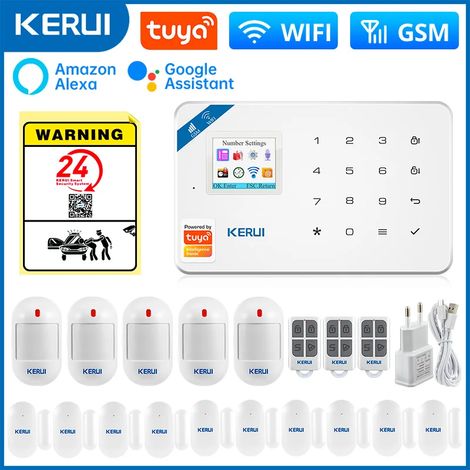 (Pack 5) Système d'alarme domestique sans fil WiFi GSM Kit de sécurité intelligent anti-graffiti, détecteur de mouvement antivol (1/5)
