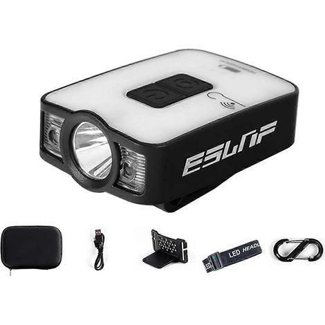 LED-Stirnlampe mit Eslnf-Sensor und Clips für die Außenbeleuchtung, ideal zum Campen, Angeln, Laufen und Bergsteigen. (1/5)