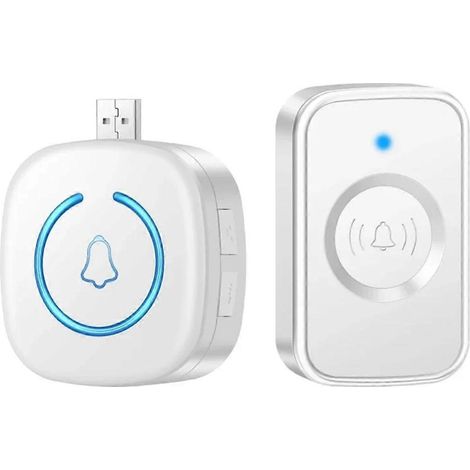 Kabellose USB-Türklingel für Smart Home, wasserdicht, 60 Klingeltöne, 5 Lautstärkestufen, B (1/5)