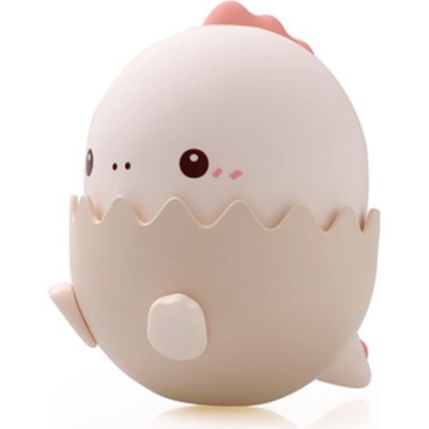 Veilleuse dinosaure sans fil rechargeable USB, lampe de chevet œuf pour bébé, lumière douce – Idée cadeau naissance, future maman, chambre enfant (Rose)–DELKEVIC
