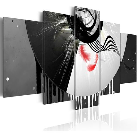 Quadro - Metallo con accenti rossi - 200x100 (1/4)