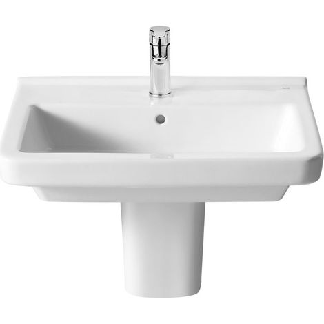 ROCA DAMA-N Lavabo Fondo 46 Con Semipedestal Blanco - Medida: 55 CM - ref: A327786000+A337471000 (1/2)