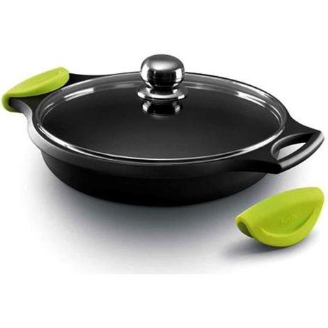 FUNDIX cacerola baja aluminio fundido 28 cm kiwi , Cacerola baja aluminio fundido 28 cm. KiwiMarca FundixLa Cacerola Baja Fundix Castey de 28 cm. con Tapadera de Cristal y