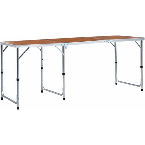Table de camping pliable Table de Jardin - Aluminium 180x60 cm BV516797 - BonneVie (1/5)