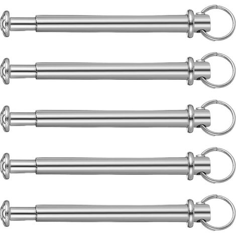 Healeved Lot de 5 rivets à tige pleine en acier inoxydable avec écrous pour éventails pliants, (1/5)