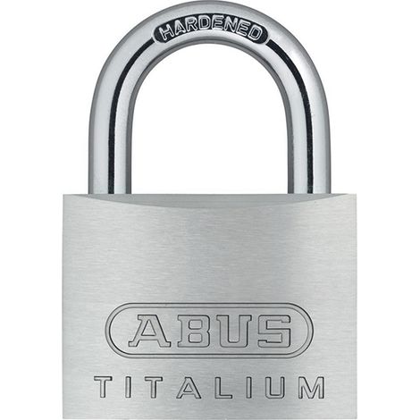 Abus Light Security Titalium Padlock with 50mm Shackle - High-Strength Aluminum Alloy, Carded Packaging