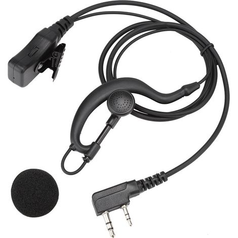 Casque Oreillette PTT avec Micro K Head à Volume Réglable pour Baofeng Kenwood HYT (1/5)