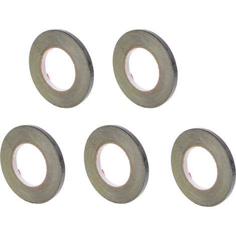 Lot de 5 rubans isolants en acétate de 0,22 mm d'épaisseur, 10 mm de largeur et 30 m de longueur, pour faisceaux de câbles d'appareils électriques. Ignifugé et résistant au feu. (1/5)