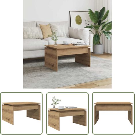 vidaXL Couchtisch Artisan-Eiche 68x50x38 cm Holzwerkstoff (1/5)