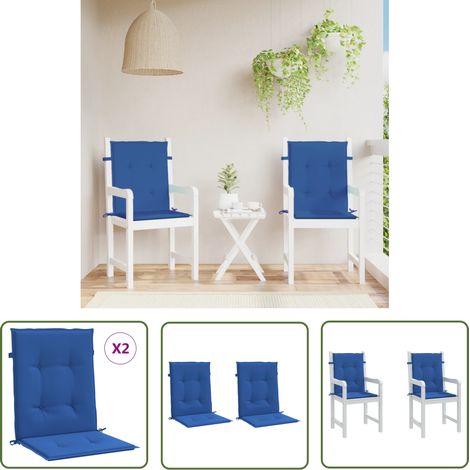 Gartenstuhlauflagen für Niedriglehner 2 Stk. 100x50x3 cm vidaXL