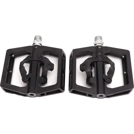 Paar schwarze Fahrradpedale aus Aluminiumlegierung mit Kugellagern für Mountainbikes, Umrüstung von Flatpedalen auf Kugellager für Fahrräder (1/5)