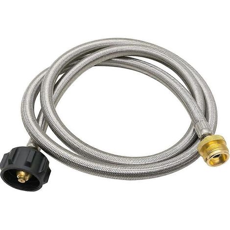 Tuyau adaptateur pour propane de 1,5 m (5 pi), 0,5 kg à 9 kg (1 lb à 20 lb), type QCC1, pour barbecue et réchaud de camping, autonomie prolongée (1/5)
