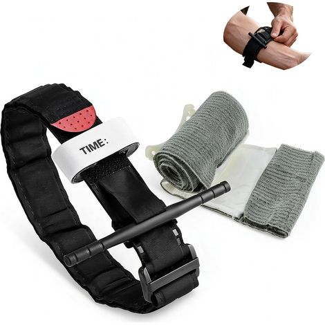 Kit Urgence de Pansement Compressif 15cm et Garrot Tourniquet 95cm (1/5)