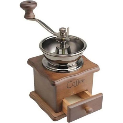 Moulin à café manuel en céramique, meules coniques, portable, à manivelle, pour expresso, café à la française et café filtre, pour une utilisation à la maison et en voyage.-AquaForge (1/4)