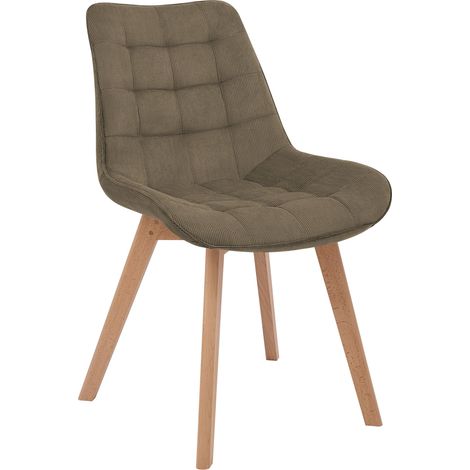 Silla de comedor Brook Cord Gris topo (1/5)