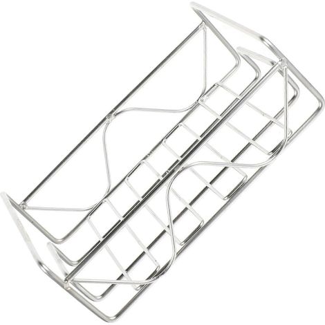 Étagère de rangement de salle de bain auto-adhésive en acier inoxydable sans perçage (1/5)