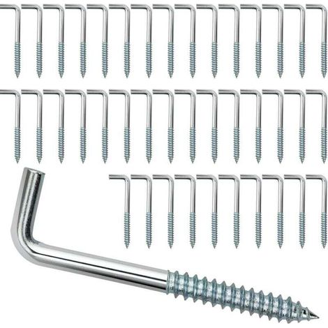40 L-shaped hook screws, square hook screws (1/5)