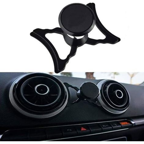 (Farbe: Schwarz) Magnetische Autohalterung für Audi A3/S3 8V (2014–2019), magnetische Handyhalterung für Lüftungsschlitze (1/5)