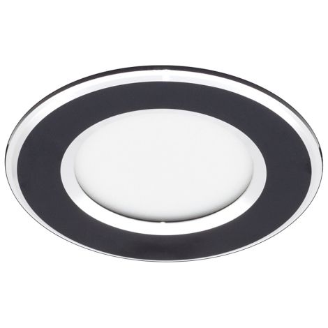Samos Einbaustrahler schwarz/chrom 5w 6500k 4x10x10 cm 400lm cut off 7,5d