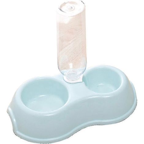 Gamelle 2 en 1 pour animaux avec abreuvoir intégré, gamelle double pour animaux, ensemble pour chien (bac à eau et nourriture), distributeur automatique de croquettes pour chat avec abreuvoir intégré (1/5)