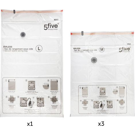 Set di 4 sacchetti sottovuoto airless - 5five (1/5)