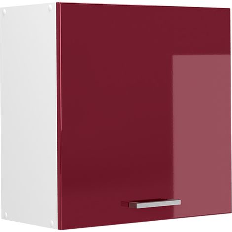 Hängeschrank R-Line, Rot Hochglanz, 60 cm mit 1 Tür, Vicco (1/5)