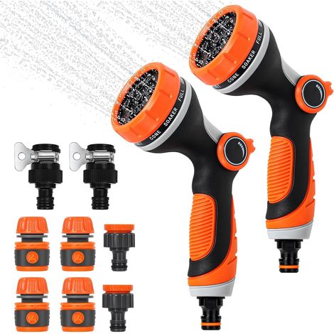 Garden Spray Gun, Garden Sprayer, 10 Models Spray Gun with Adjustable Water Flow Multifunctional for Washing Car and Pets Garden (1/5)