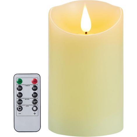 7.5 x 15cm ,Bougies LED à Piles, Bougies LED Décoratives avec Télécommande, Flamme 3D Réaliste, Sécurité Sans Flamme, pour Noël, Décoration de La Maison, Fête, Mariages (1/5)