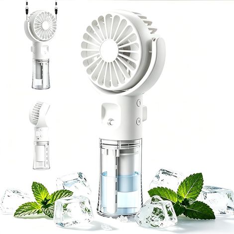 Bardusch - Mini Ventilateur Portable,Ventilateur Brumisateur,Ventilateur de Poche USB Rechargeable avec 4 Vitesses Réglables et Brume D'eau,pour Maison, Bureau (1/5)