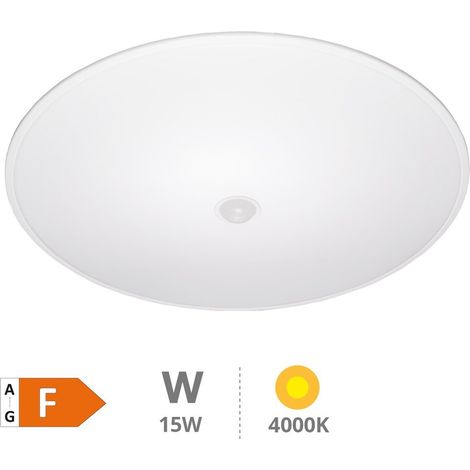 Plafón techo LED Celano con sensor de movimiento 15W 4000K (1/5)