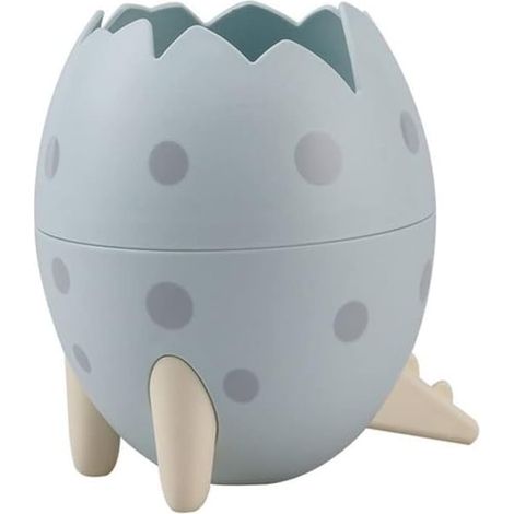 Oeuf de dinosaure mignon porte-stylo en plastique boîte de rangement de bureau pot à crayons conteneur papeterie boîte de rangement bleu