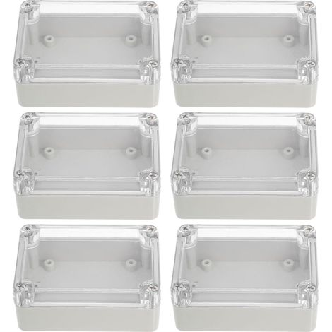 6 Pièces Boîte Électrique Extérieure Étanche en Abs As Couvercle Transparent, Protection L'eau pour Systèmes de Sécurité et Électronique, pour Usage en Extérieur et Écoles (1/5)