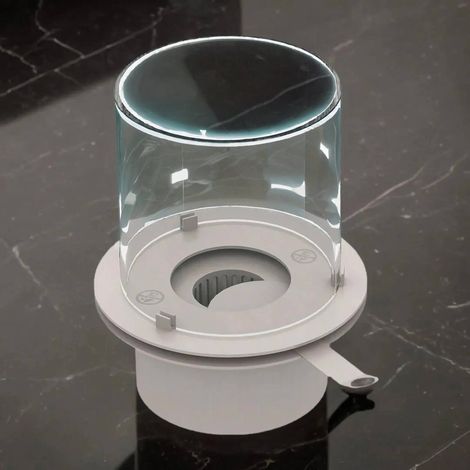 Dmora - Quemador Dsbardell, Hornillo, Elemento calefactor, Incinerador, Made in Italy, 25x25 h31 cm, Gris y Transparente (1/3)