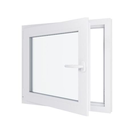 Finestra in PVC - Triplo vetro - Bianco - 800 mmx700 mm cm