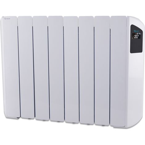 Radiateur électrique à inertie fluide 1330W FARHO Victoria 08 Eléments Blanc WiFi Intégrée Basse Consommation Garantie 20 ans (1/5)
