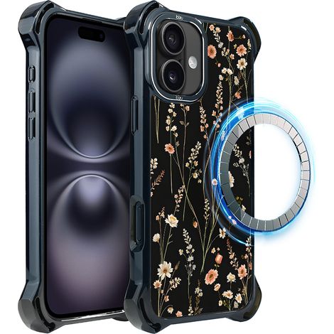 Coque ibizu DropGuard Ultra pour iPhone 16 Plus avec MagSafe, coloris Pastel Bloom et Midnight Garden. (1/5)