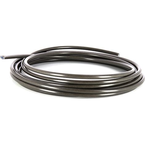 Rouleau de Durite Tressée Inox 5 Mètres Gaine Look Carbone