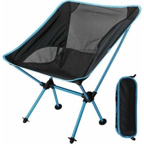 Chaise pliante ultra-légère en aluminium 7075 – Tissu Oxford 600D – Sac de transport inclus – Pour camping, randonnée, barbecue (1/4)