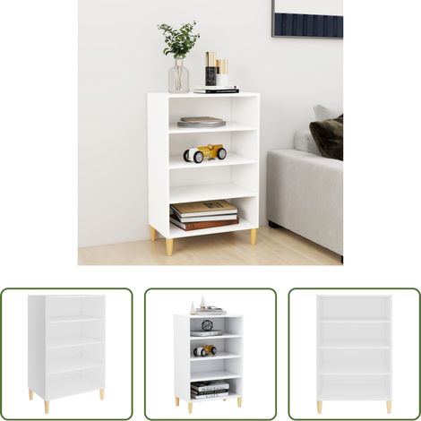 Weiß - Sideboard Weiß 57x35x90 cm Holzwerkstoff (1/5)
