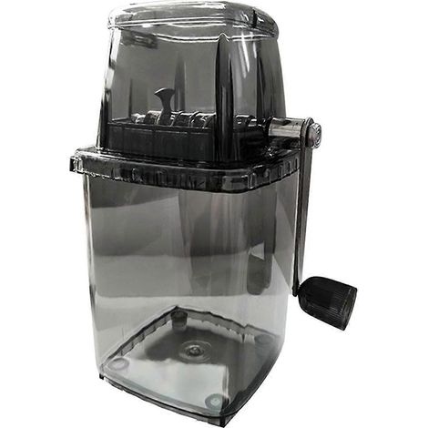 Broyeur à glace manuel domestique transparent et multifonctionnel, machine à glace pilée, noir (1/5)