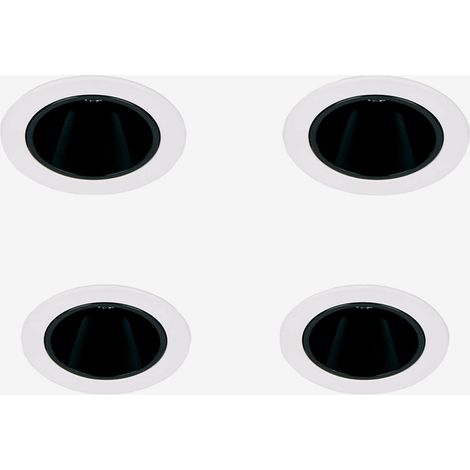 Pack de 4 downlights LED empotrables con marcos redondos Ø5 cm en aluminio Luisiana SKLUM (1/5)