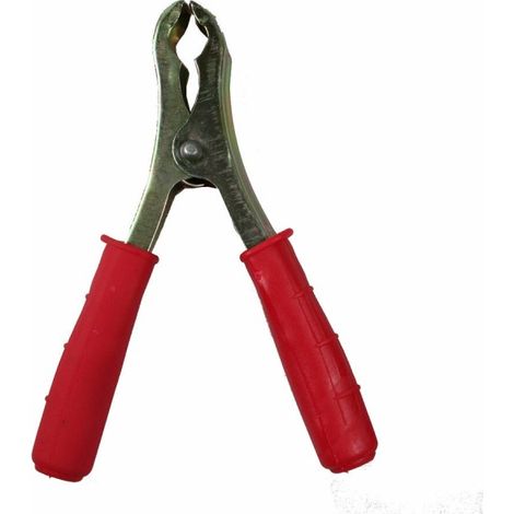 Pince Croco Batterie Voiture - 120A - 144x80mm - Rouge - Sécurité CE - 08113