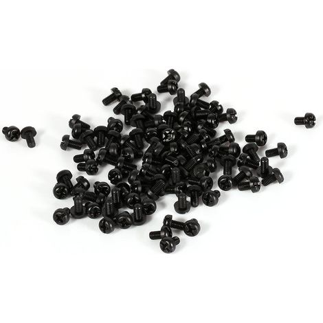 Vis à Boulons en Nylon , M3 Vis Ecrou Boulon Tête Ronde Cruciforme Cylindrique en Nylon 5mm (Noir).