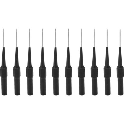 10Pcs Pointe de Stylo 1mm Sonde de Test Sans Perçage Fiche 4.0mm Connecteur Auto Pièce 26.010 Noir (1/5)