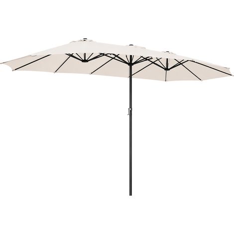 Ombrellone Doppio 4.6 Metri Senza Base da Giardino Rivestimento Anti UV 12 Ribs