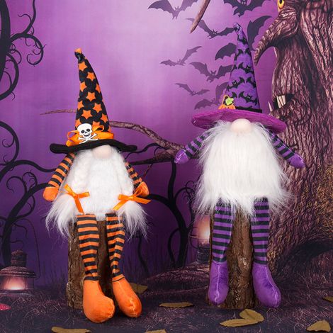 Fournitures de décoration d halloween, 2 pièces, poupée de sorcière fantôme, décorations de festival, poupée Rudolph sans visage, décorations de bureau (1/4)