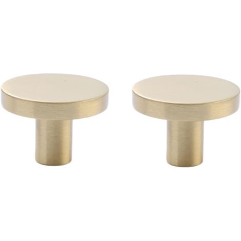 Lot de 2 poignées de tiroir en laiton pour armoire, tiroir, armoire, porte d'armoire, trou unique doré (1/5)