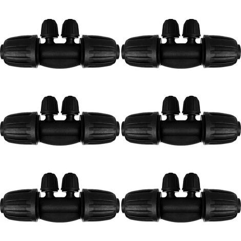 Stück 4-Wege-Bewässerungsschlauchverbinder für 13/16 mm bis 4/7 mm Rohre, T-Stück mit Widerhaken, 4-Wege-Tropfbewässerungsverbinder für Garten und Rasen (1/5)